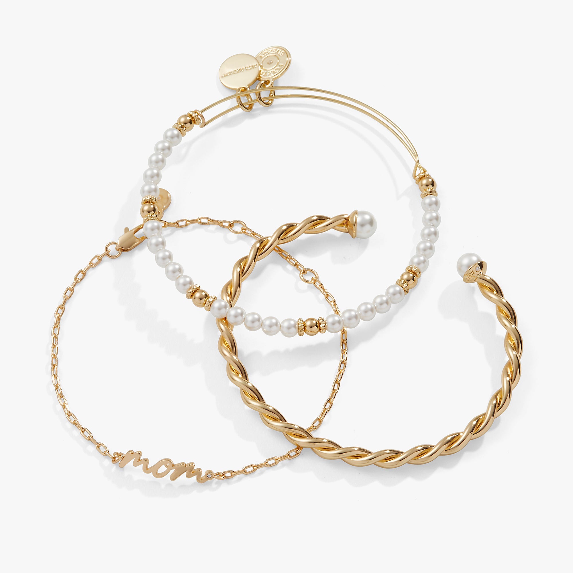 Mom Script Bracelet, Set of 3 - Aaria Tees Aaria Tees