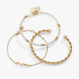 Mom Script Bracelet, Set of 3 - Aaria Tees Aaria Tees