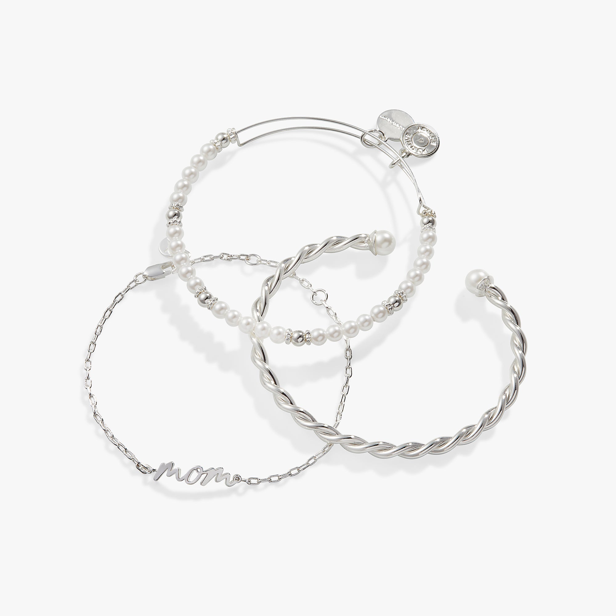 Mom Script Bracelet, Set of 3 - Aaria Tees Aaria Tees