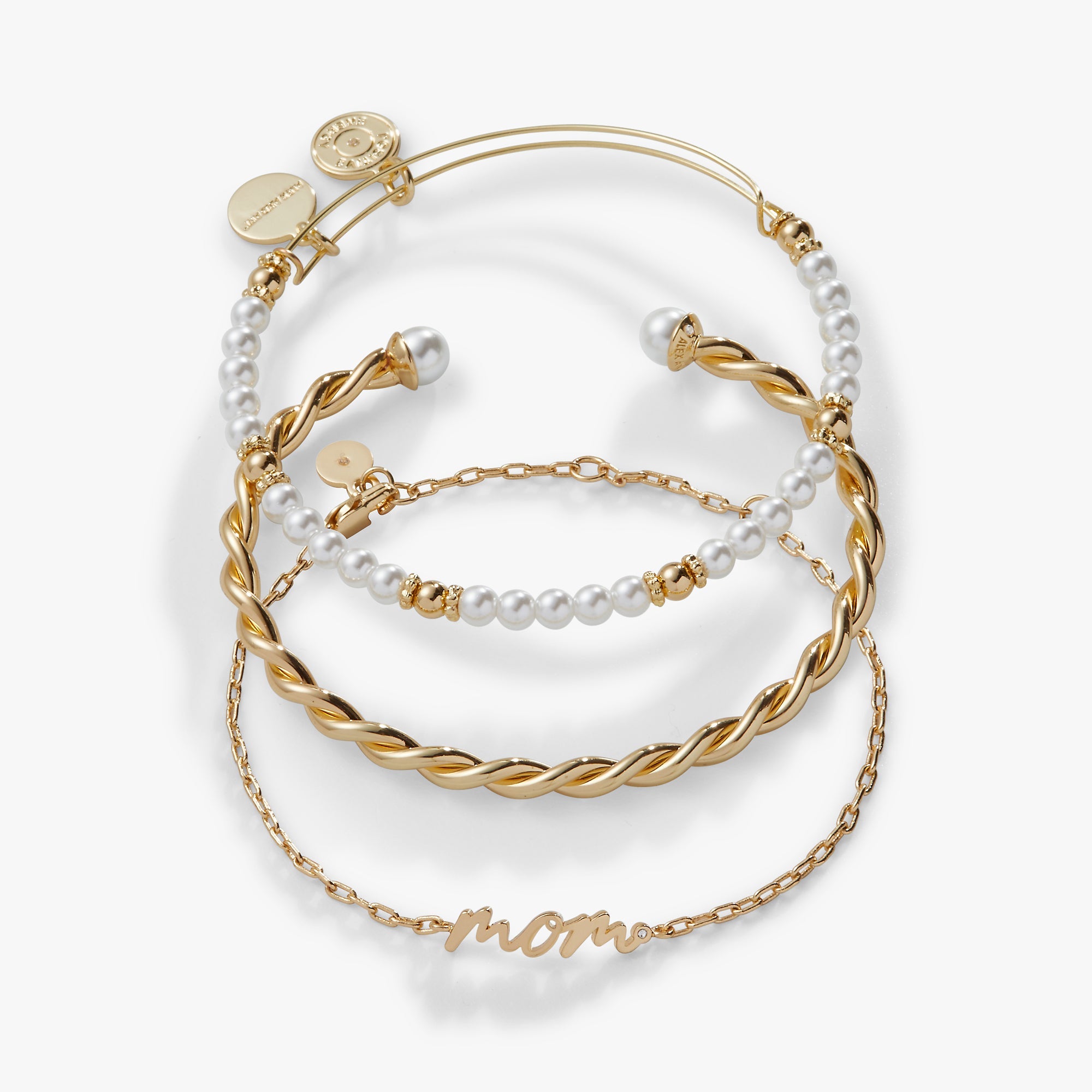 Mom Script Bracelet, Set of 3 - Aaria Tees Aaria Tees