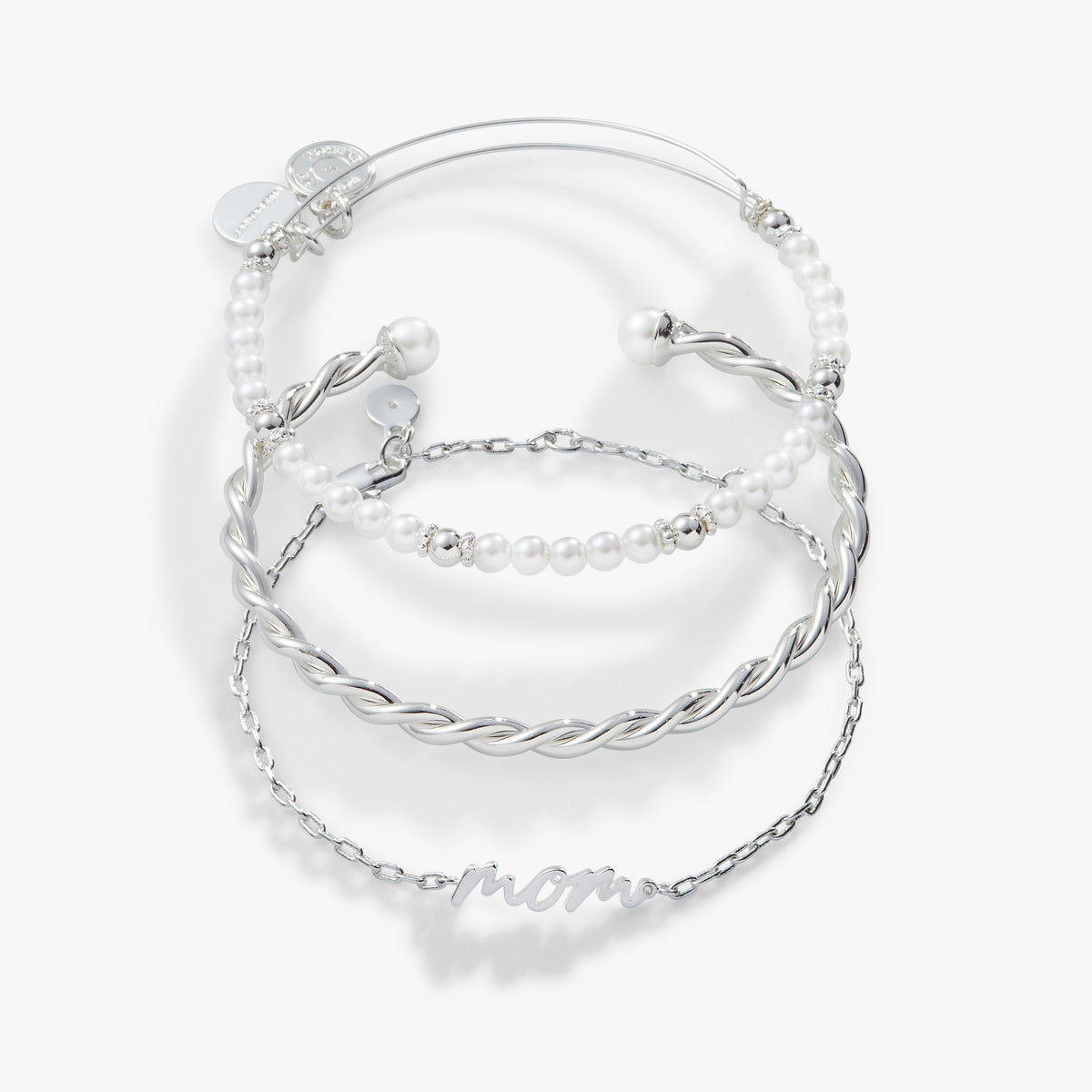 Mom Script Bracelet, Set of 3 - Aaria Tees