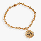 'Mom, A Title Above Queen' Beaded Stretch Charm Bracelet - Aaria Tees Aaria Tees