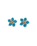 Monroe Statement Earrings - Blue - Aaria Tees Aaria Tees