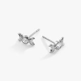 Crystal Lunar Phase Mini Stud Earrings - Aaria Tees Aaria Tees