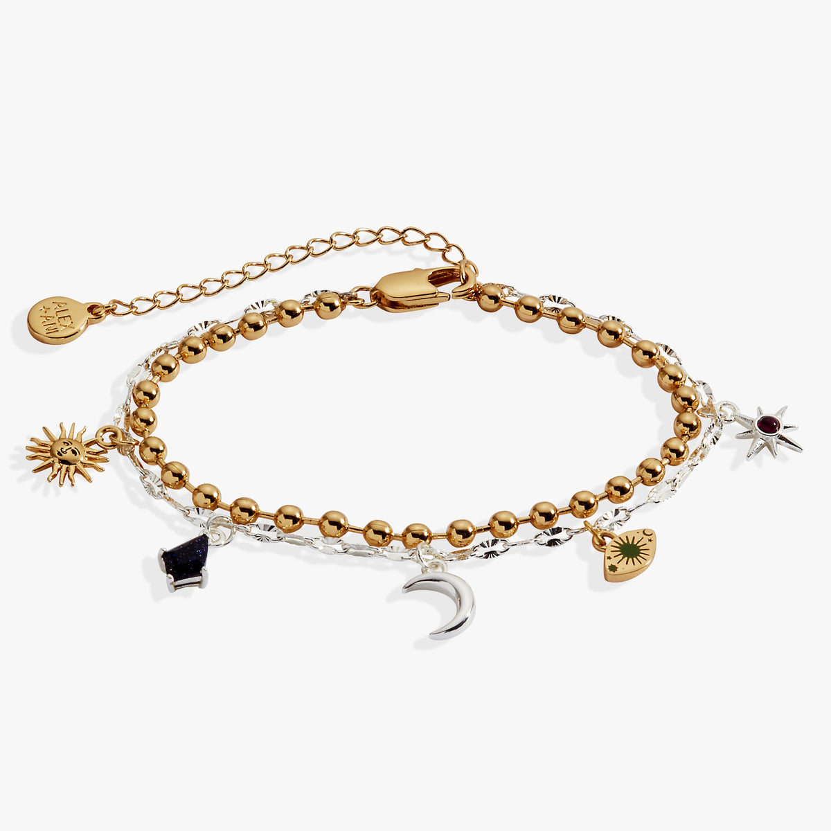 Moon Magic 2 Row Charm Bracelet - Aaria Tees