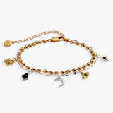 Moon Magic 2 Row Charm Bracelet - Aaria Tees Aaria Tees