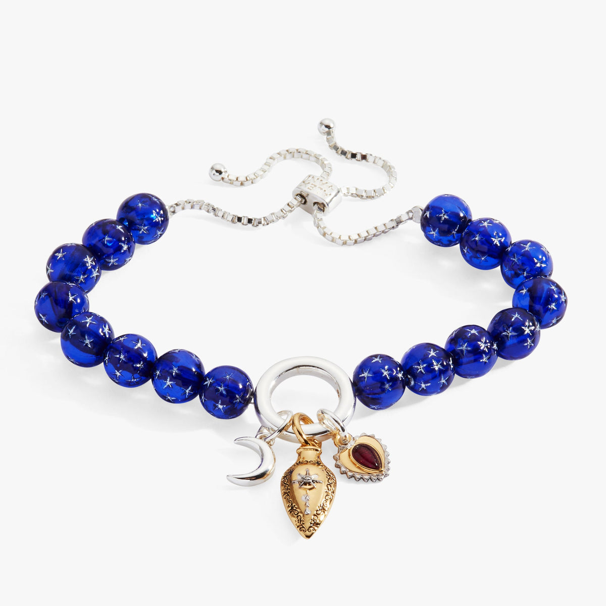 Moon Magic Beaded Charm Bolo Bracelet - Aaria Tees
