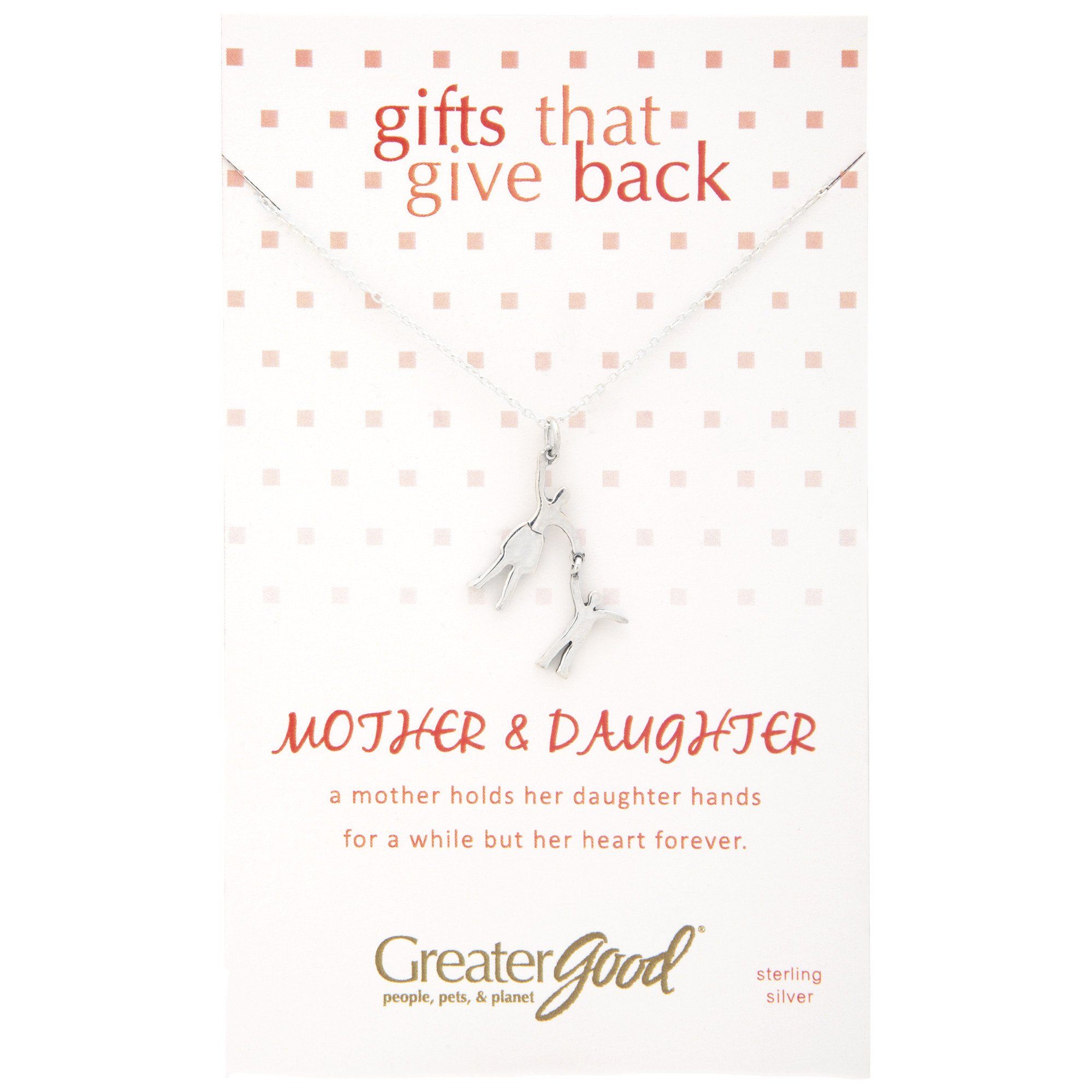Mother & Daughter Silhouette Sterling Necklace - Aaria Tees Aaria Tees