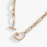 Heart Mother of Pearl Toggle Necklace - Aaria Tees Aaria Tees