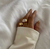 Mother of Pearl Signet Ring Aaria Tees