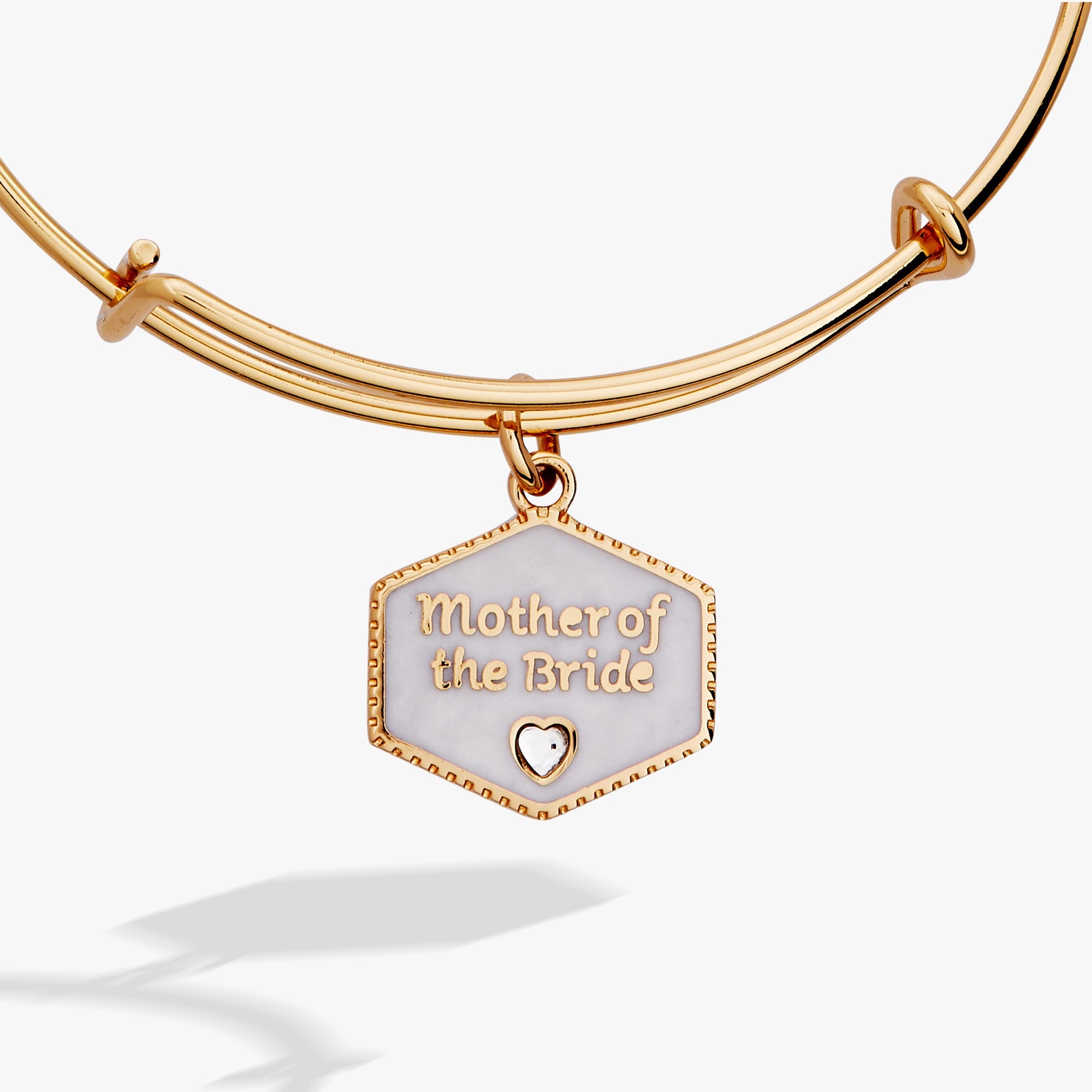 Mother of the Bride Mother of Pearl Charm Bangle - Aaria Tees Aaria Tees