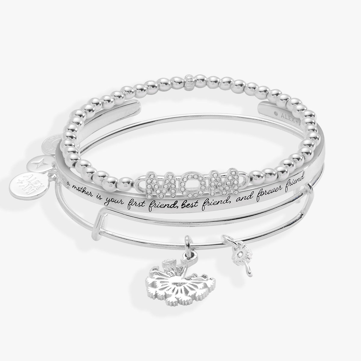 Mom Dandelion Bangle Set of 3 - Aaria Tees
