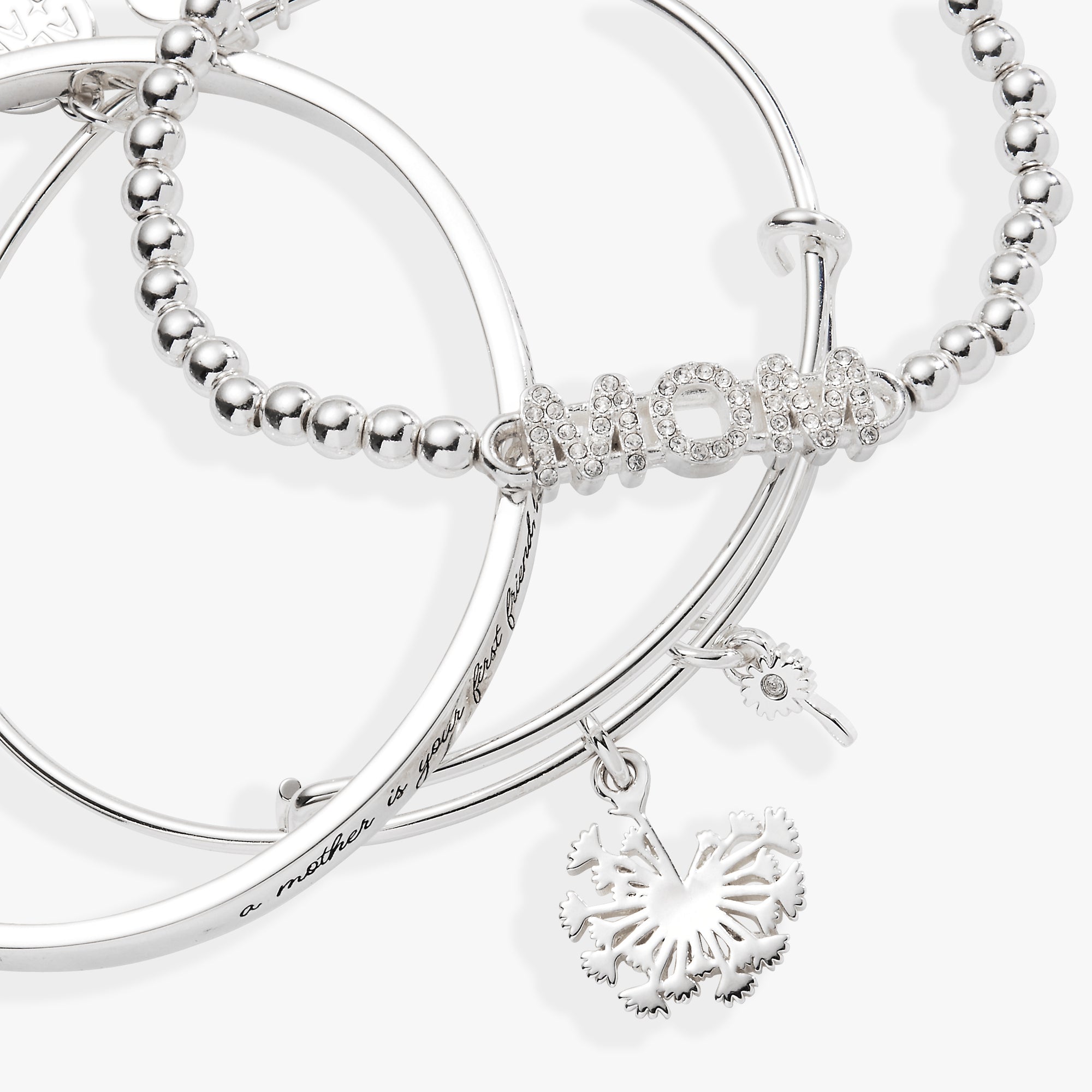 Mom Dandelion Bangle Set of 3 - Aaria Tees Aaria Tees