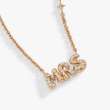 'Mrs' Bubble Crystal Pendant Necklace - Aaria Tees Aaria Tees