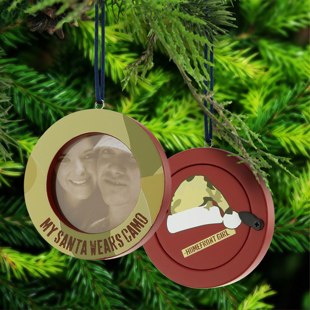 My Santa Wears Camo Ornament - Aaria Tees Aaria Tees