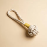 Natural White Tug Rope Toy | Handcrafted Aaria Tees