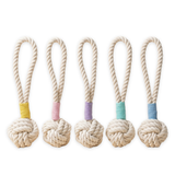 Natural White Tug Rope Toy | Handcrafted Aaria Tees