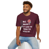 Naughty & Nice Christmas DnD T-Shirt - Aaria Tees Aaria Tees