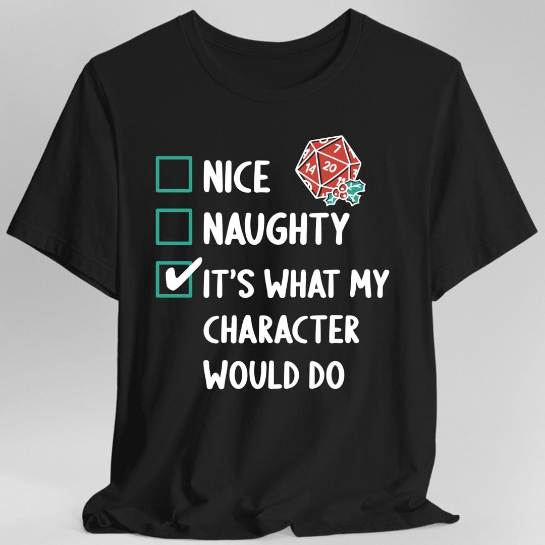 Naughty & Nice Christmas DnD T-Shirt - Aaria Tees Aaria Tees