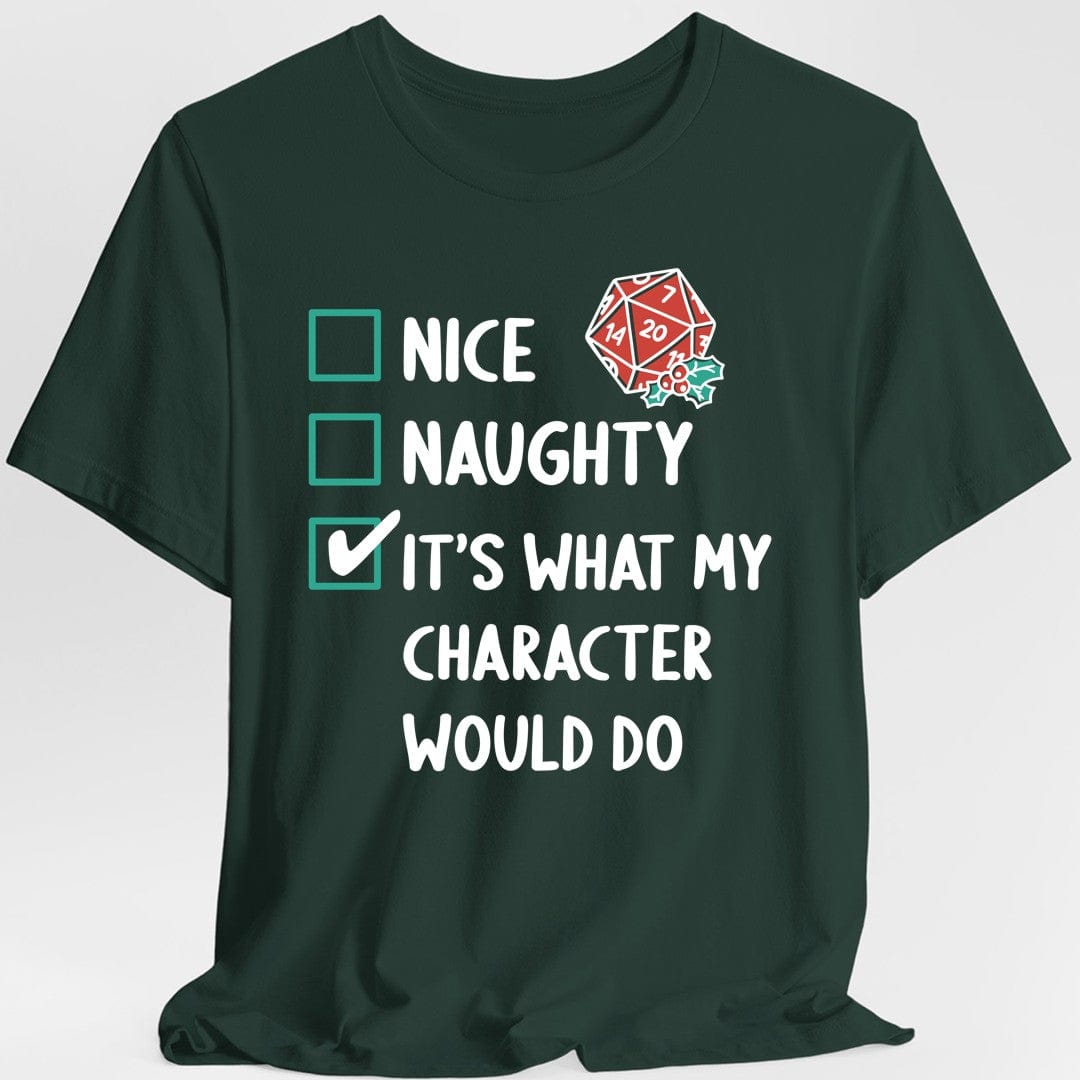 Naughty & Nice Christmas DnD T-Shirt - Aaria Tees Aaria Tees