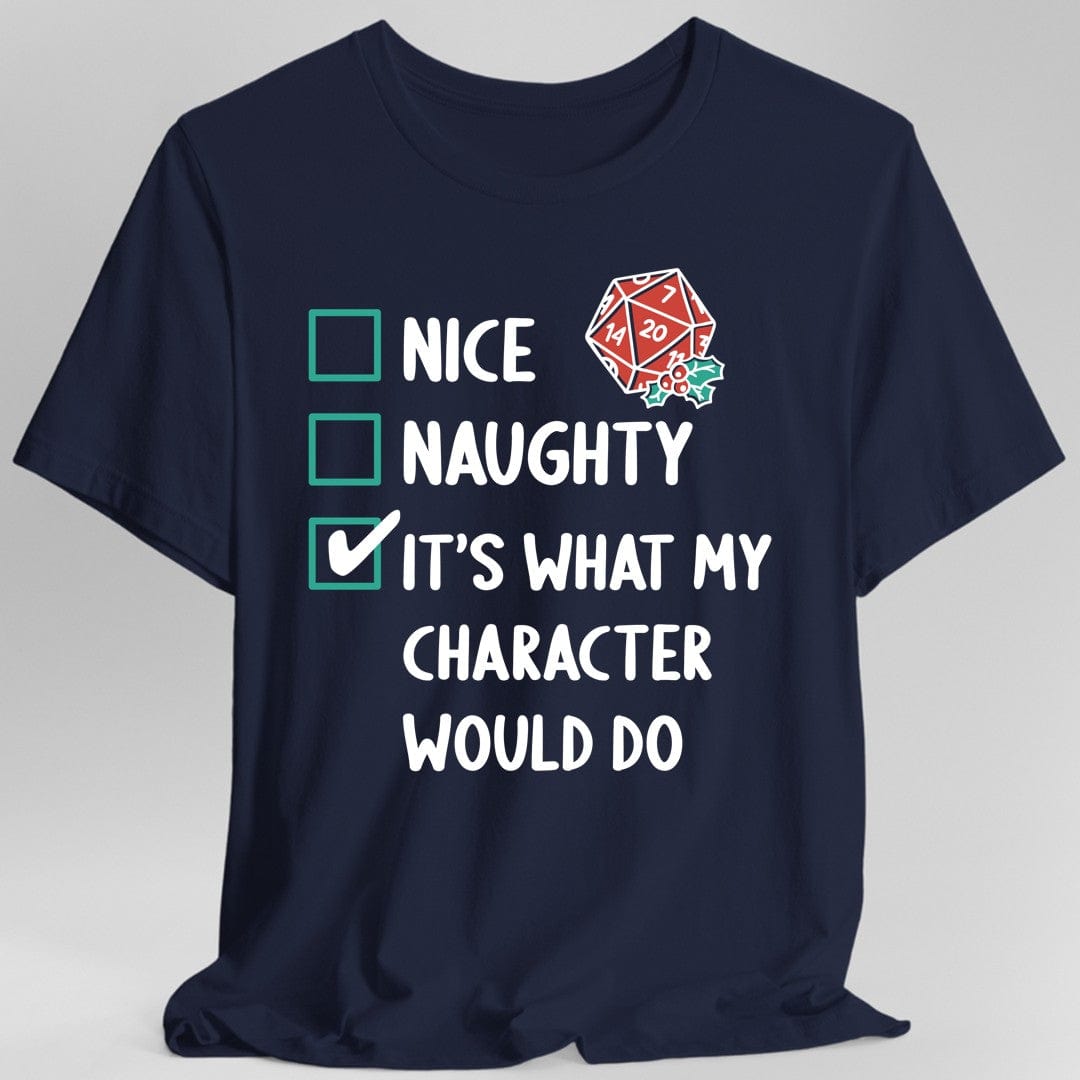 Naughty & Nice Christmas DnD T-Shirt - Aaria Tees