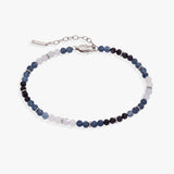 Blue Ombre Semi-Precious Beaded Anklet - Aaria Tees Aaria Tees
