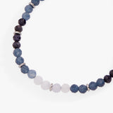 Blue Ombre Semi-Precious Beaded Anklet - Aaria Tees Aaria Tees