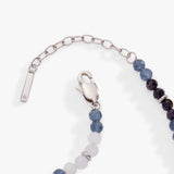 Blue Ombre Semi-Precious Beaded Anklet - Aaria Tees Aaria Tees