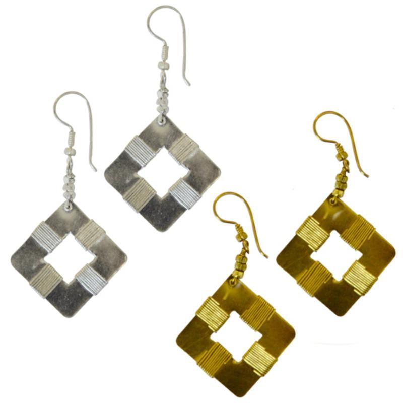 New Dimensions Square Earrings - Aaria Tees