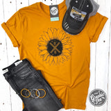 Newton Flag Sunflower Unisex Tee - Aaria Tees Aaria Tees