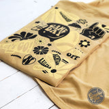 Newton Groovy Mustard Comfort Colors Long Sleeve Tee - Aaria Tees Aaria Tees