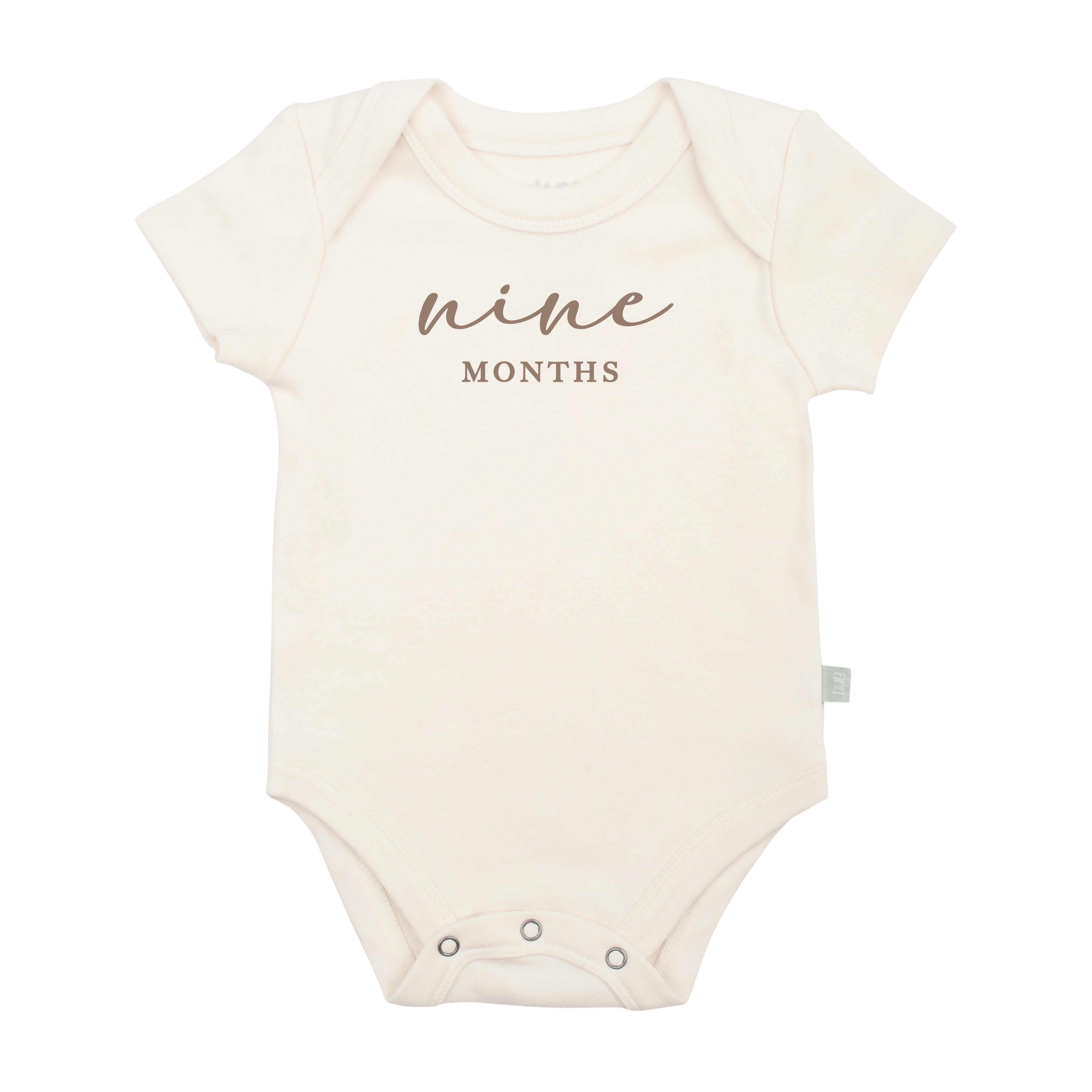 graphic bodysuit | nine months milestone taupe - Aaria Tees Aaria Tees