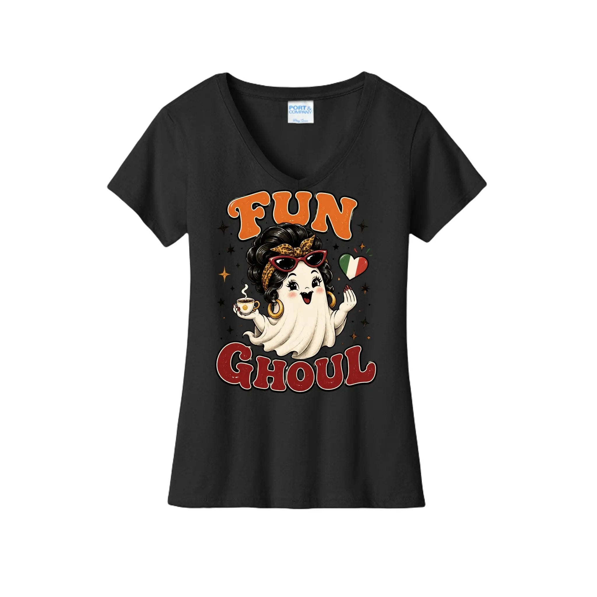 Fun Ghoul Lady Halloween Graphic Tee - Aaria Tees Aaria Tees