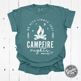 No City Lights Just Campfire Nights Garment Dyed Tee - Aaria Tees Aaria Tees