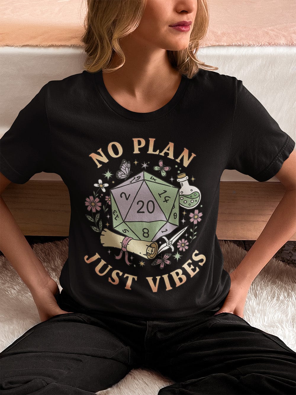 No Plan Just Vibes D&D T-Shirt - Aaria Tees Aaria Tees