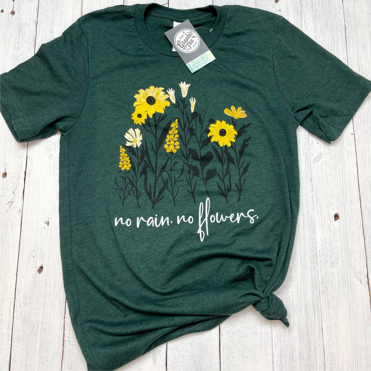No Rain No Flowers Tee - Aaria Tees Aaria Tees