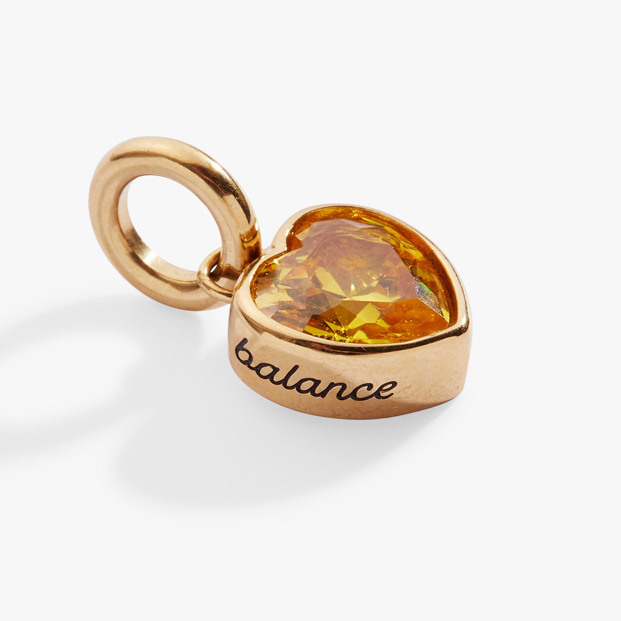 November 'Balance' Heart Birthstone Charm - Aaria Tees Aaria Tees