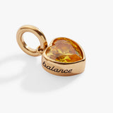 November 'Balance' Heart Birthstone Charm - Aaria Tees Aaria Tees