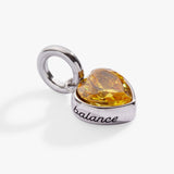 November 'Balance' Heart Birthstone Charm - Aaria Tees Aaria Tees