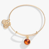 November Birthstone Charm Bangle, Topaz - Aaria Tees Aaria Tees