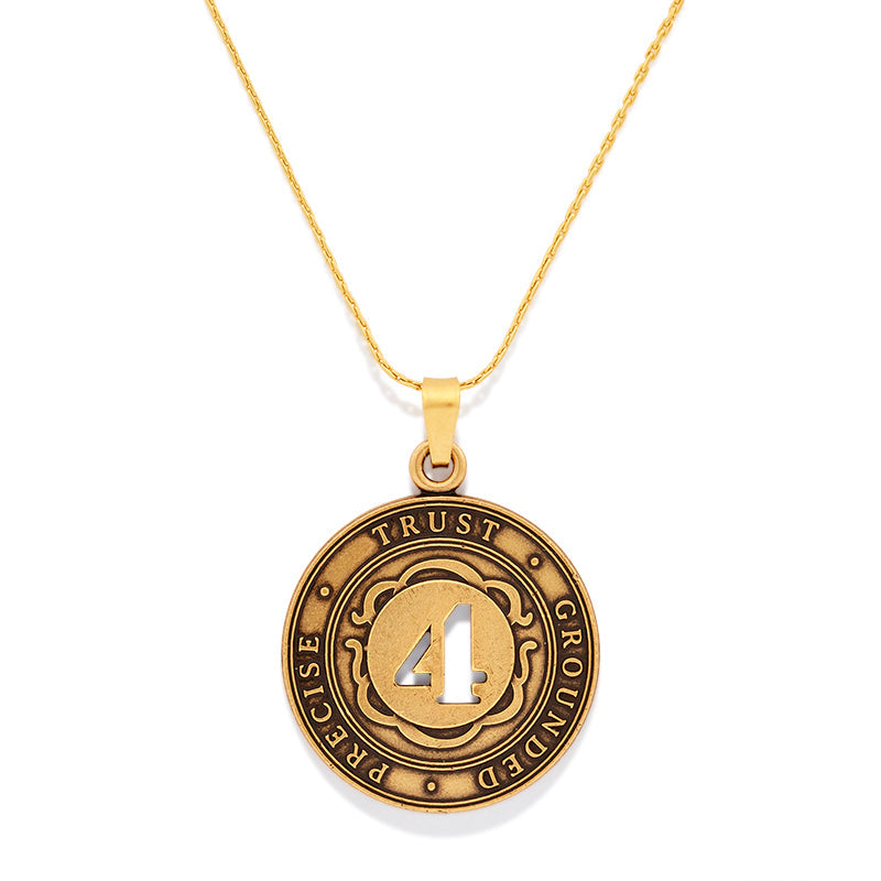 Number 4 Necklace, Expandable | Precise, Trust, and Grounded - Aaria Tees Aaria Tees