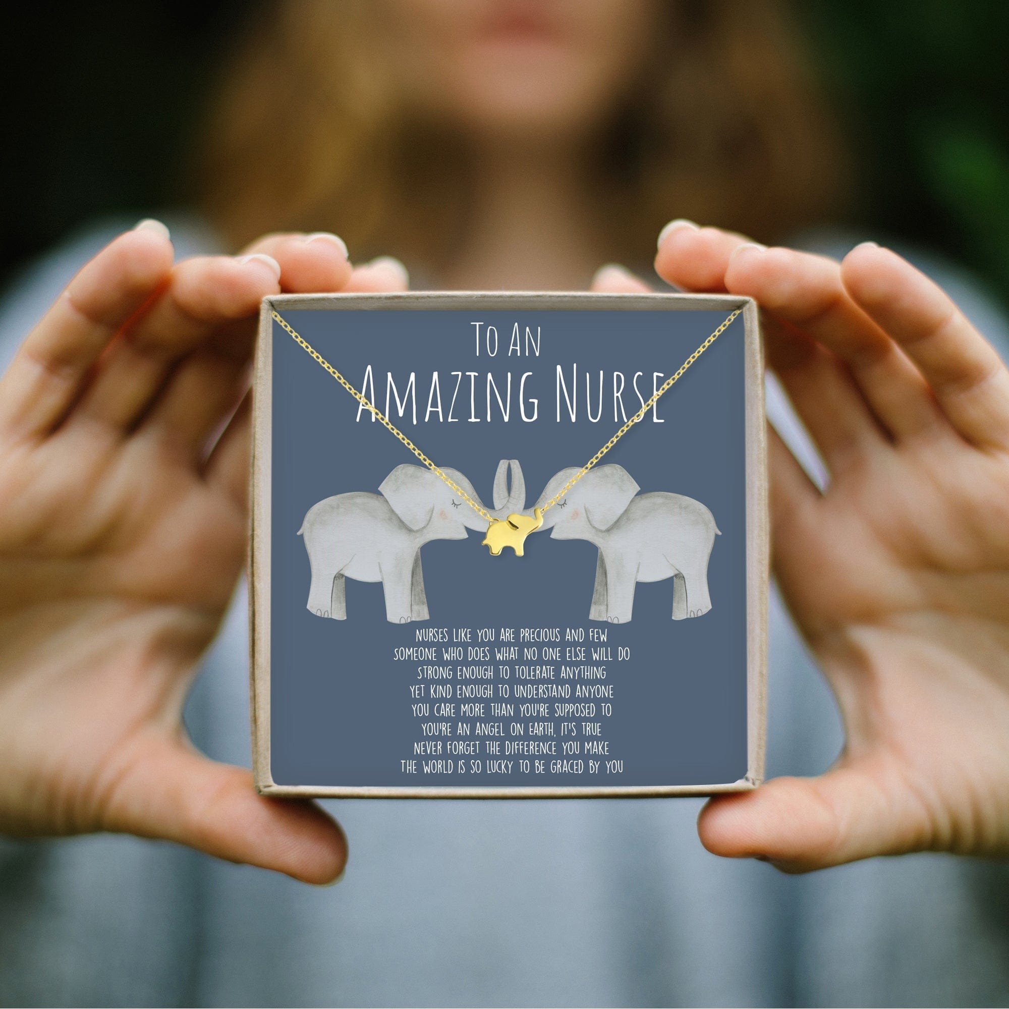 Nurse Elephant Pendant Necklace - Aaria Tees Aaria Tees
