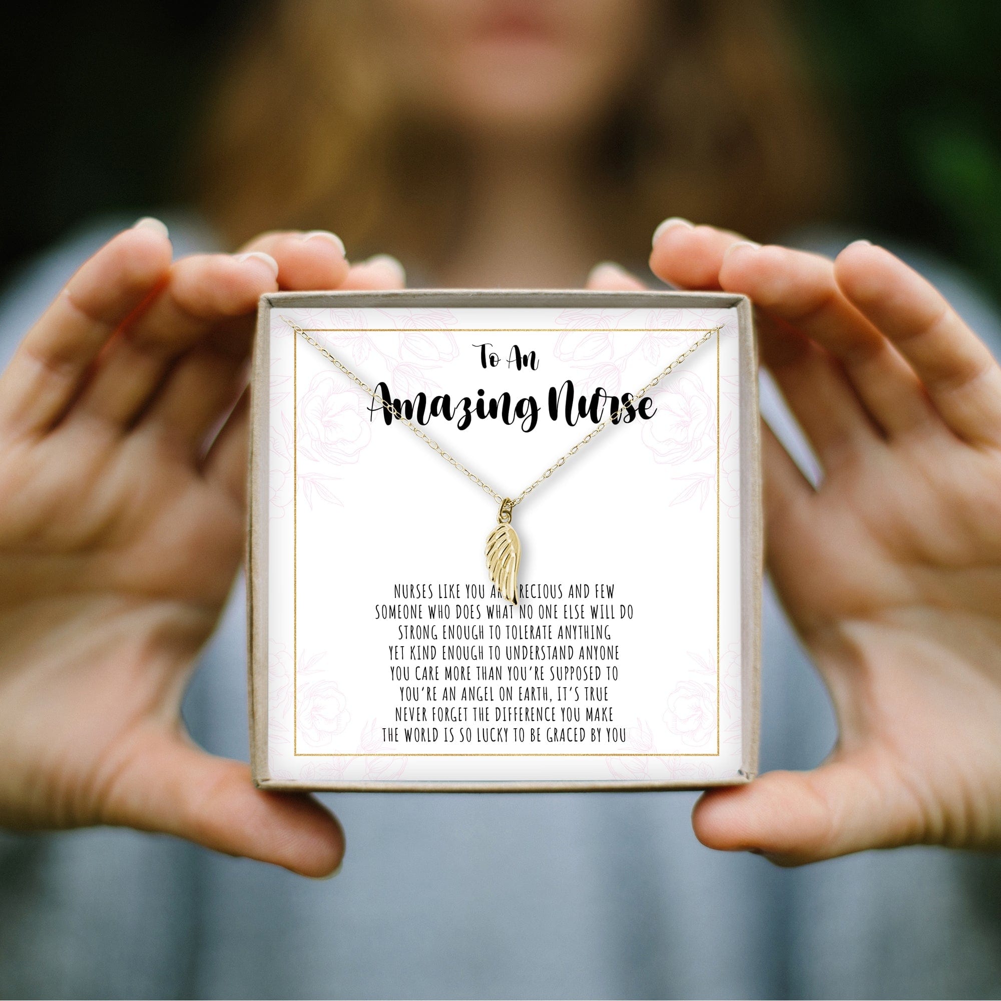 Nurse Wing Pendant Necklace - Aaria Tees Aaria Tees
