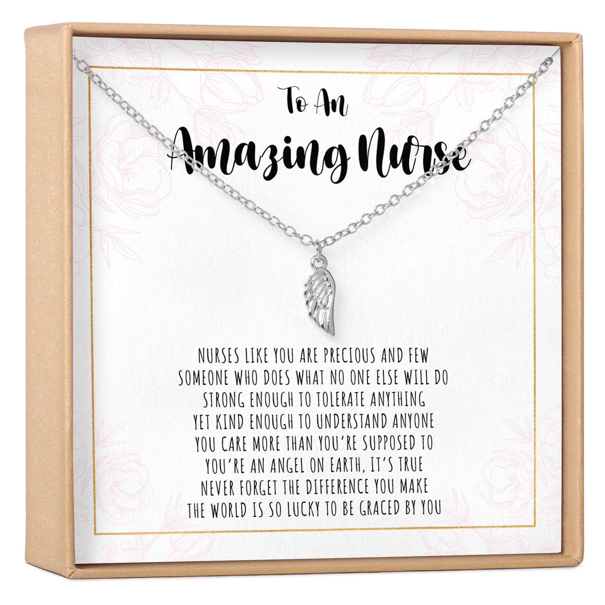 Nurse Wing Pendant Necklace - Aaria Tees Aaria Tees