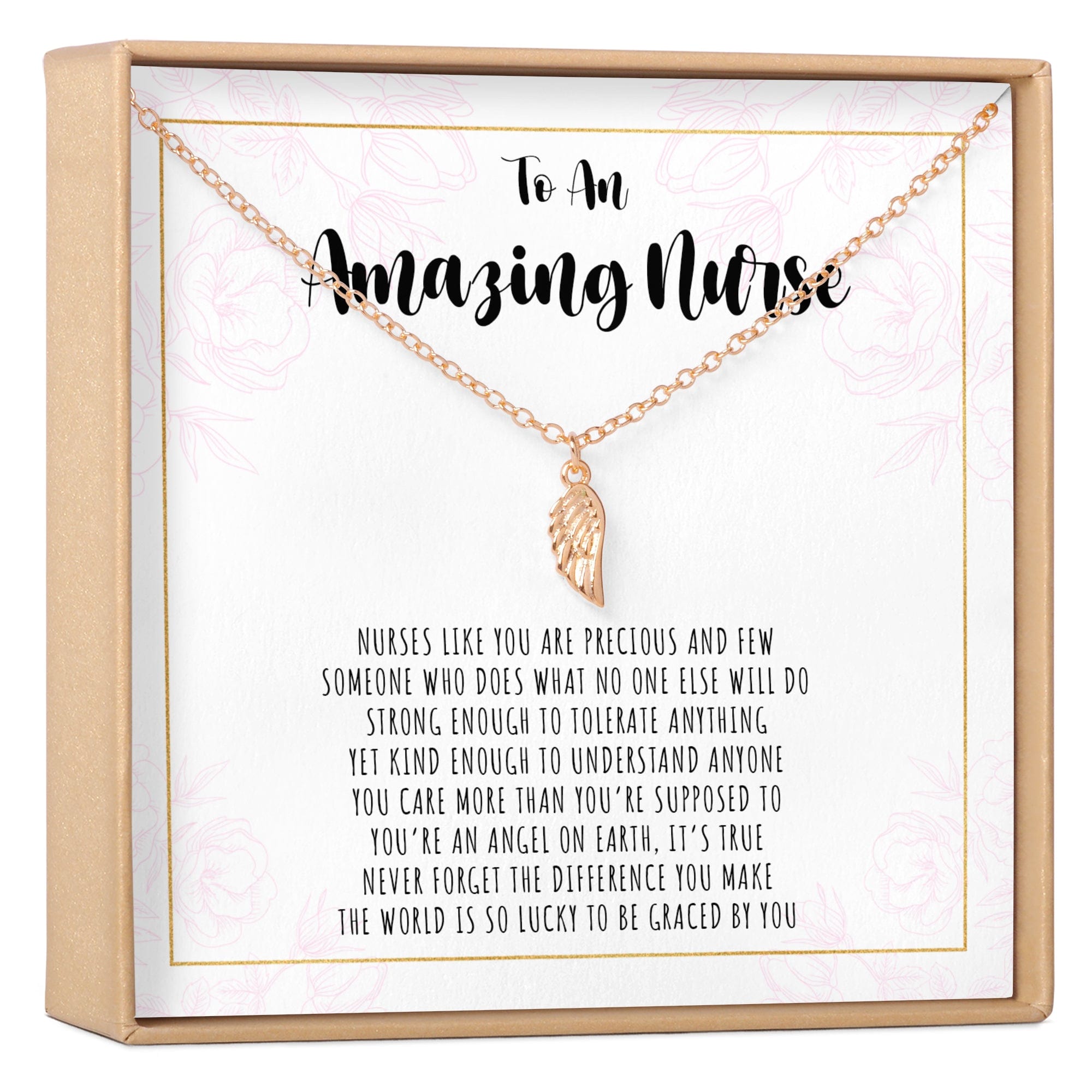 Nurse Wing Pendant Necklace - Aaria Tees Aaria Tees