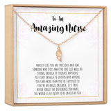 Nurse Wing Pendant Necklace - Aaria Tees Aaria Tees