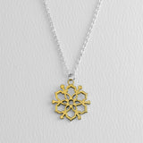 Moroccan Mandala Sterling & Brass Necklace - Aaria Tees Aaria Tees