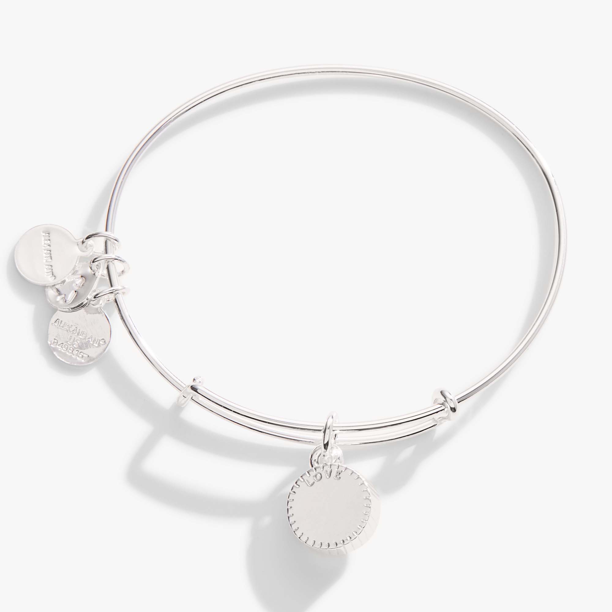 October Birthstone Charm Bangle, Rose - Aaria Tees Aaria Tees