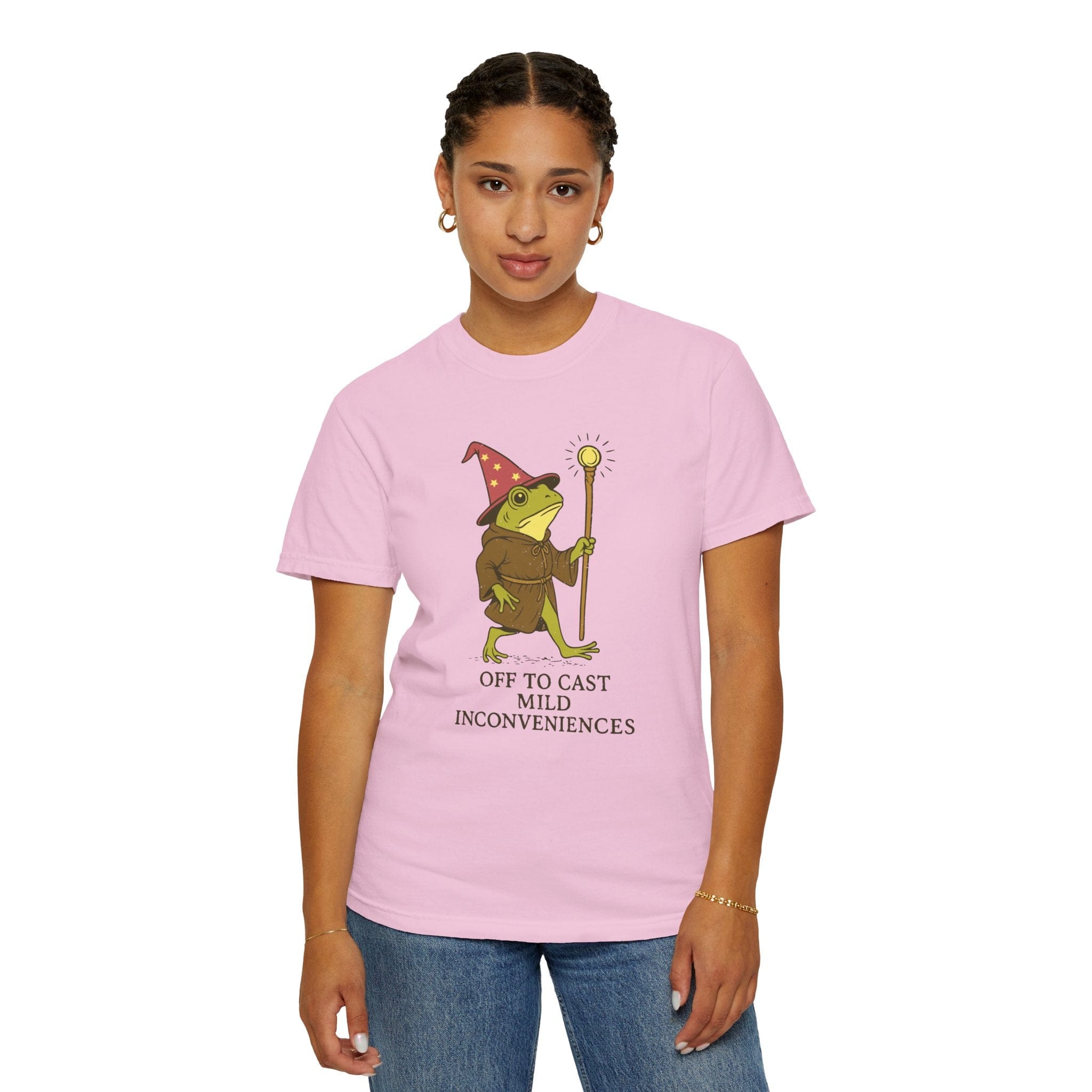 Off to Cast Mild Inconveniences – Wizard Frog T-Shirt - Comfort Colors - Aaria Tees Aaria Tees