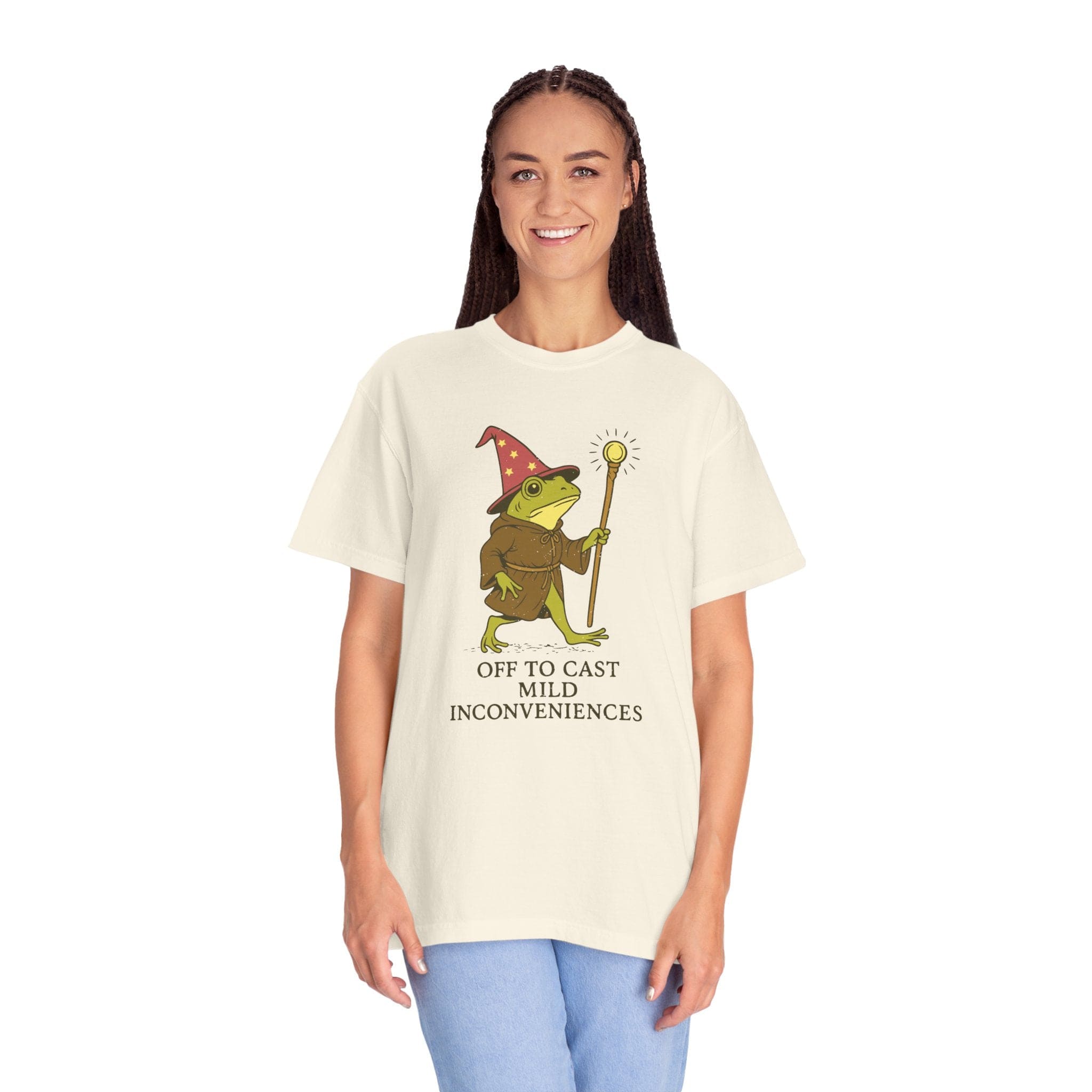 Off to Cast Mild Inconveniences – Wizard Frog T-Shirt - Comfort Colors - Aaria Tees Aaria Tees